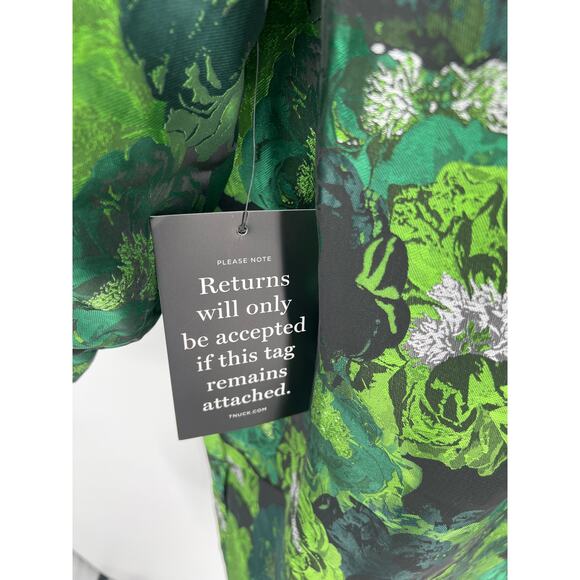 TUCKERNUCK Pomander Place Green Jacquard Samantha Dress NWT Size XS - Picture 10 of 11